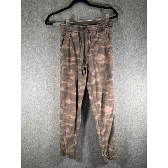 Athleta Pants Women 0 Brown Green Farallon Jogger Camo Stretch Outdoor - Picture 1 of 8